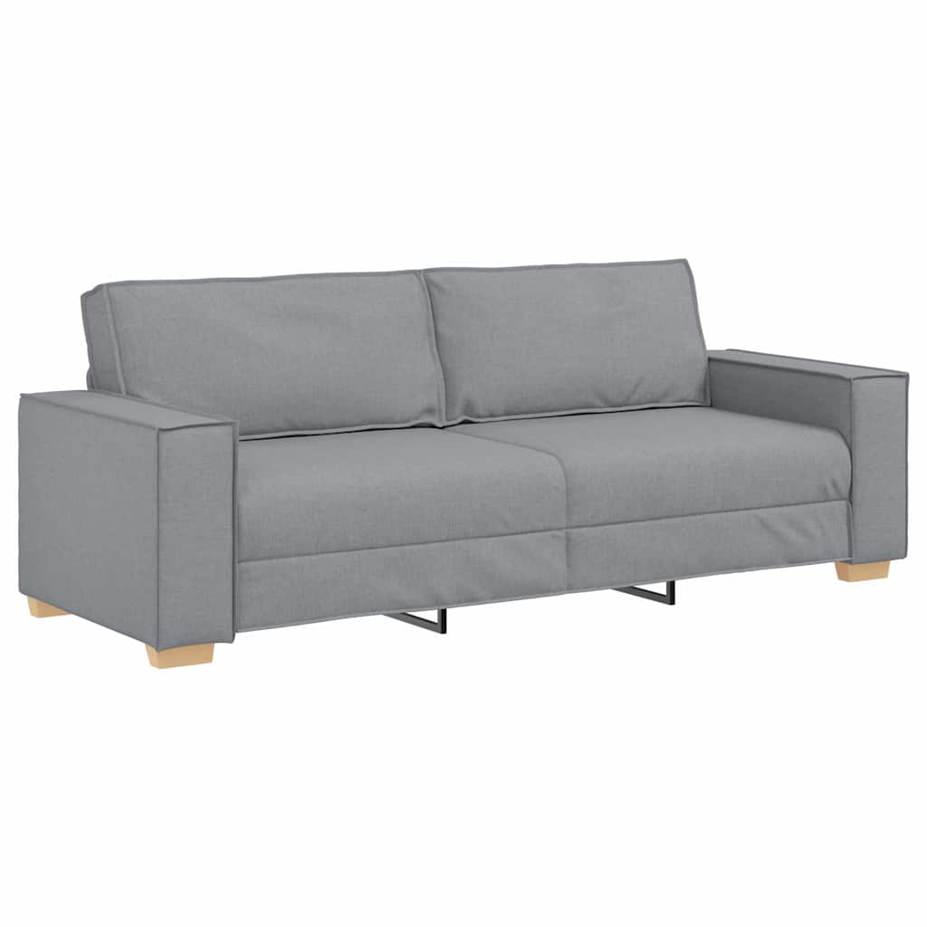 Sofa Set with Cushion 3 pcs Grey 220 x 78 x 84 cm Fabric