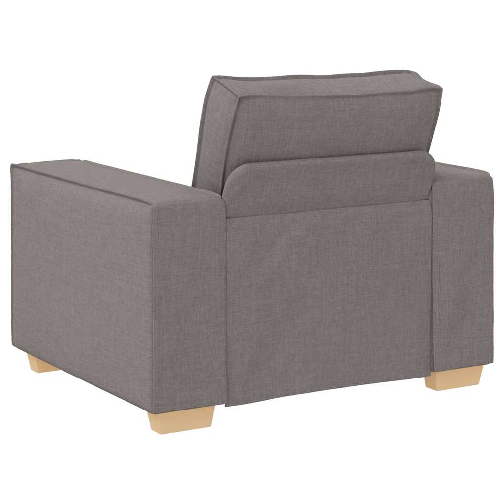 Sofa Set with Cushion 3 pcs Taupe 220 x 78 x 84 cm Fabric