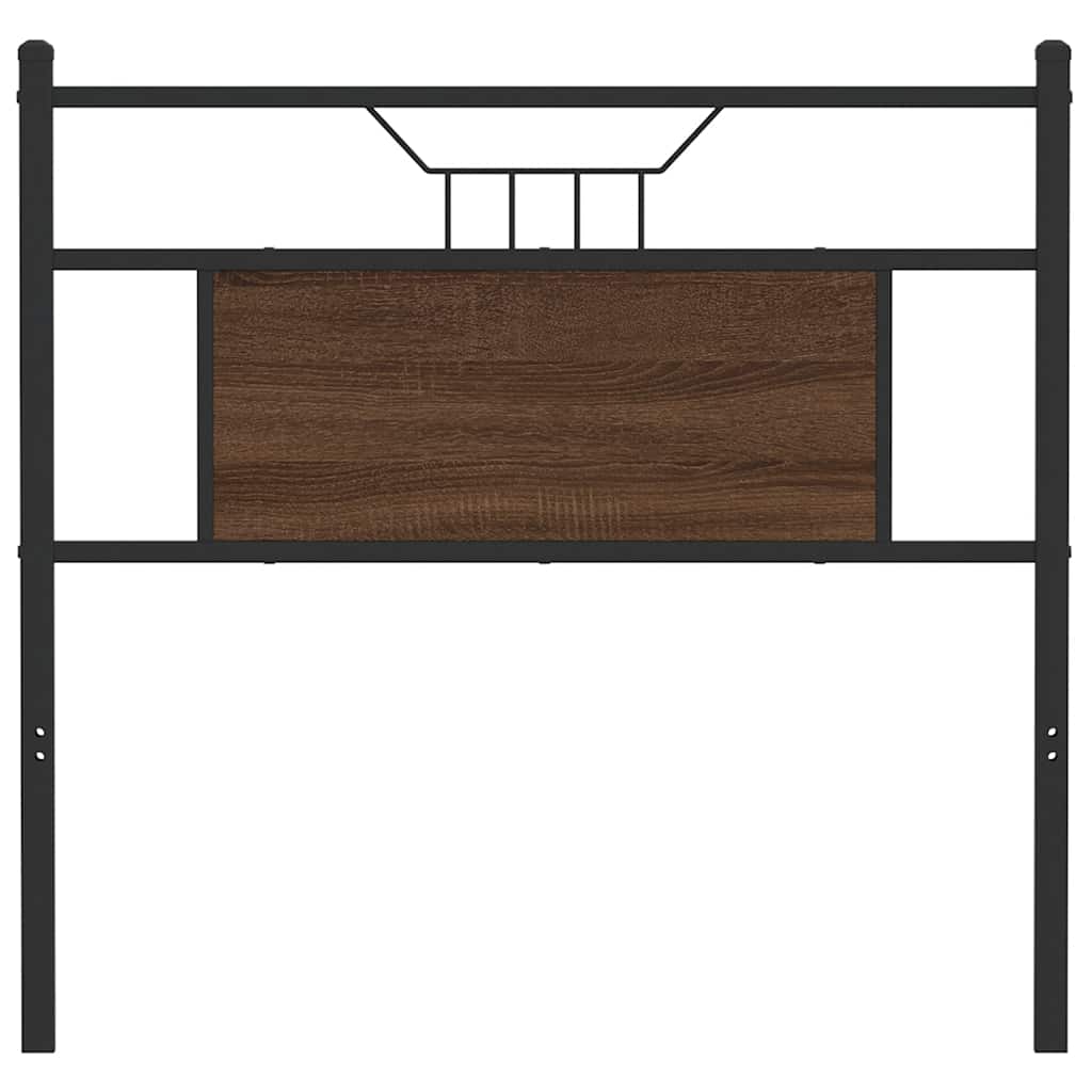 Headboard Brown Oak 90 cm Engineered Wood and Steel