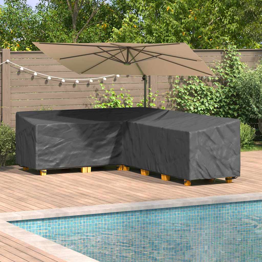 Outdoor Furniture Cover Black 286 x 222 x 80 cm 420D fabric