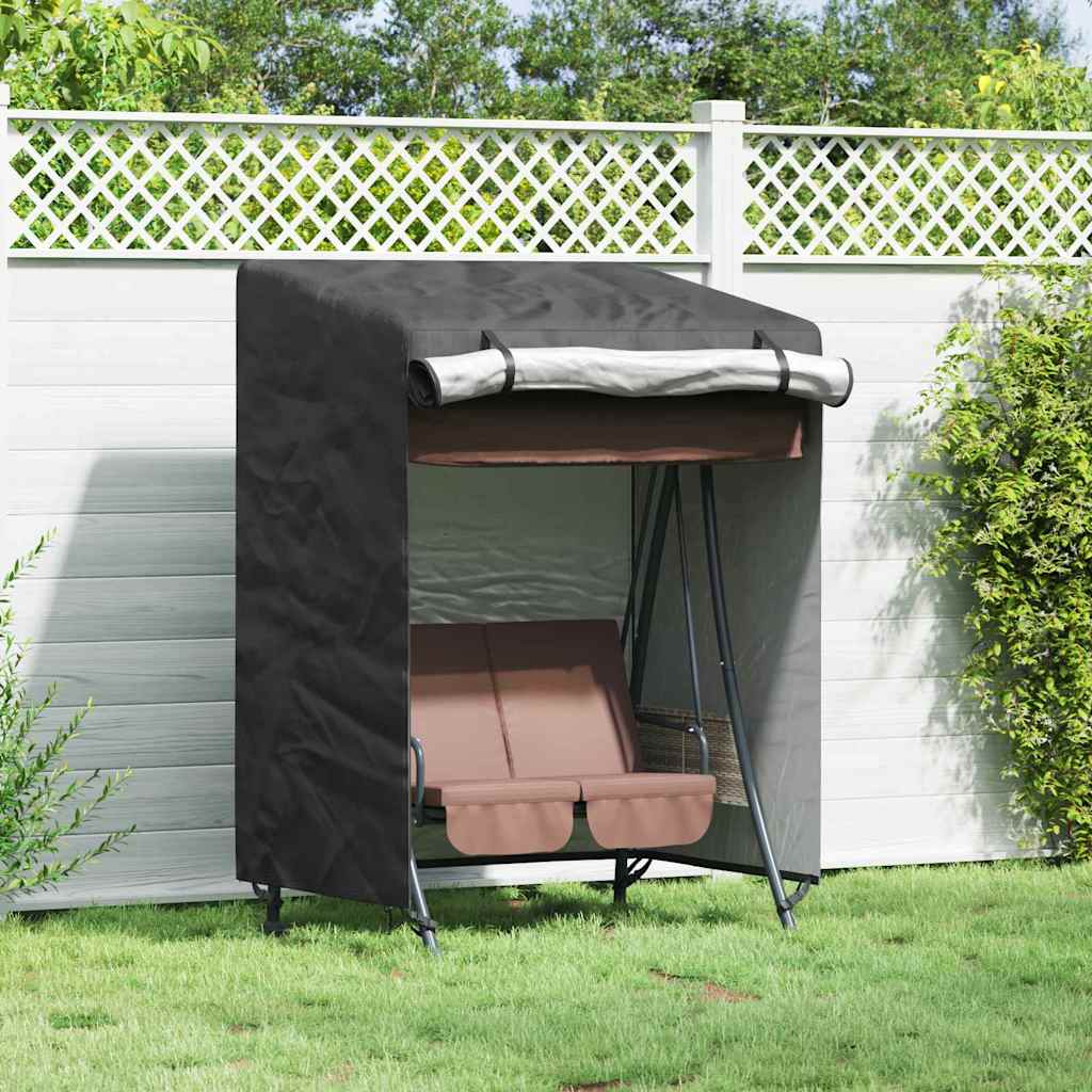 Outdoor Swing Cover Black 120 x 90 x 155 cm 600D Oxford Fabric