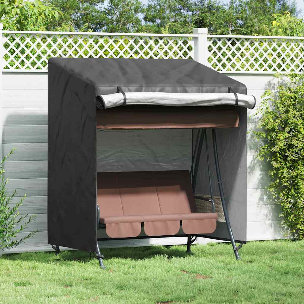Outdoor Swing Cover Black 155 x 95 x 165 cm 210D Oxford Fabric