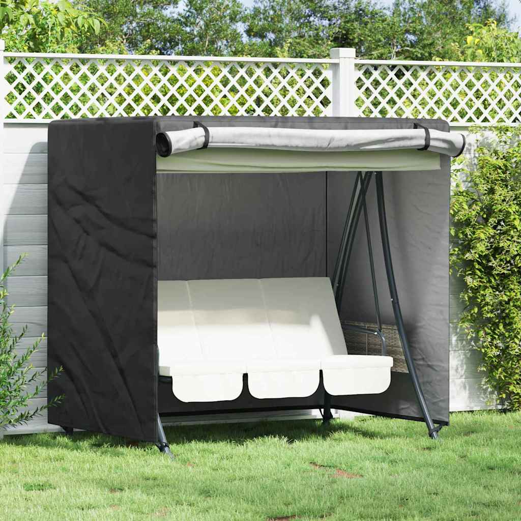 Outdoor Swing Cover Black 175 x 125 x 160 cm 600D fabric