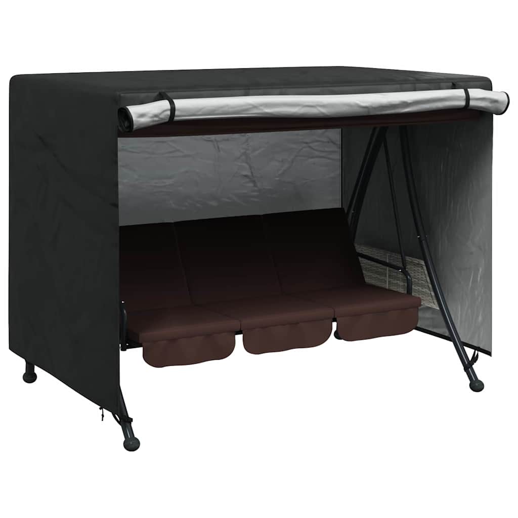 Outdoor Swing Cover Black 220 x 150 x 150 cm 600D Oxford Fabric