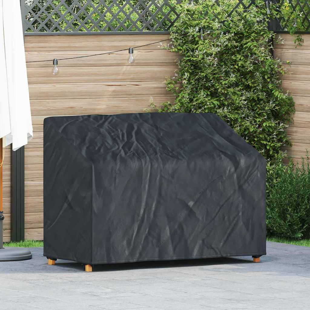 Garden Bench Cover Black 134 x 70 x 65 / 94 cm 600D fabric