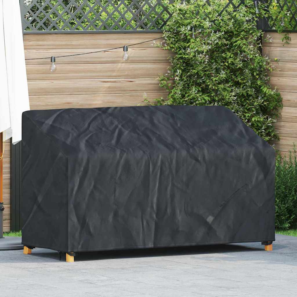 Garden Bench Cover Black 165 x 70 x 65 / 94 cm 420D fabric