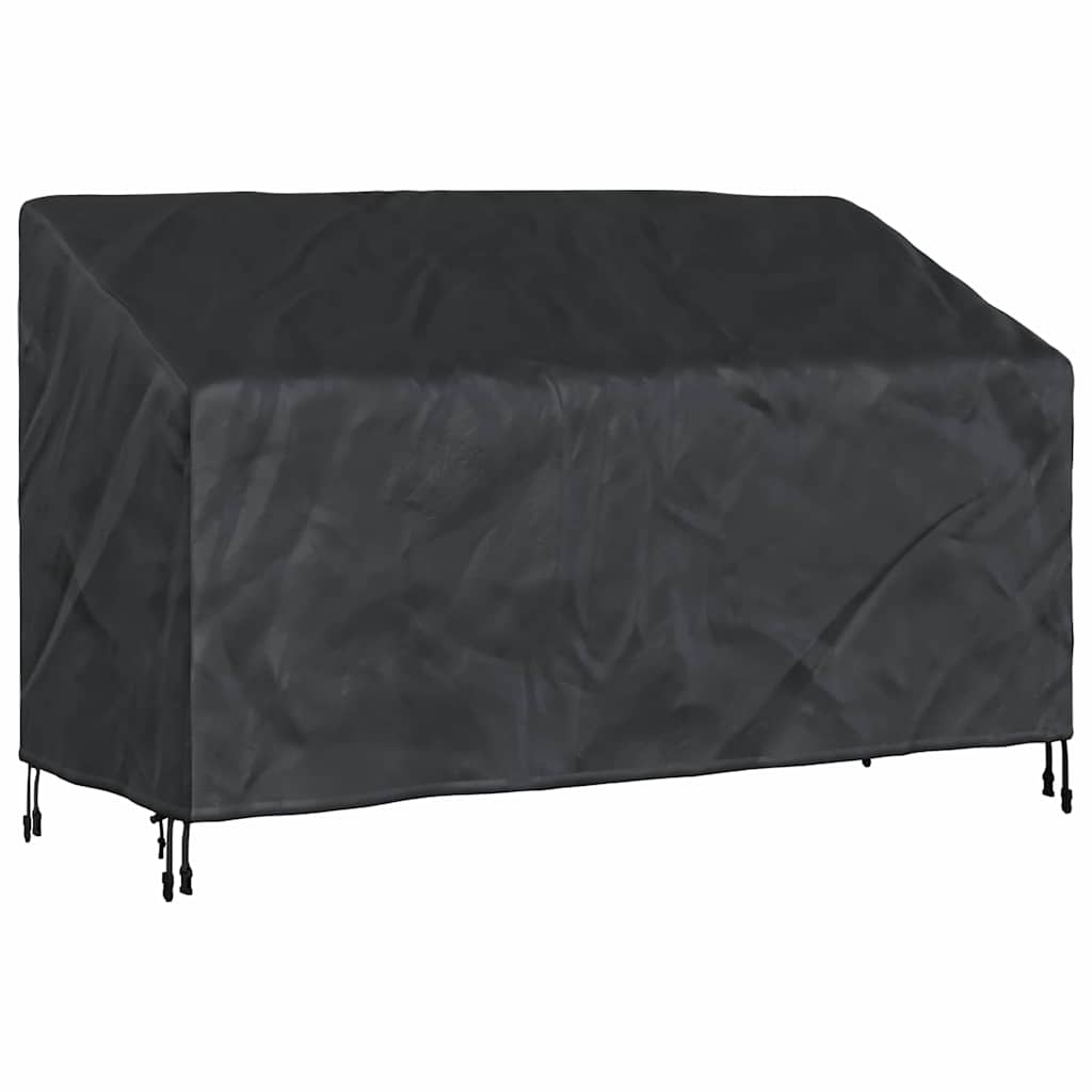 Garden Bench Cover Black 165 x 70 x 65 / 94 cm 420D fabric