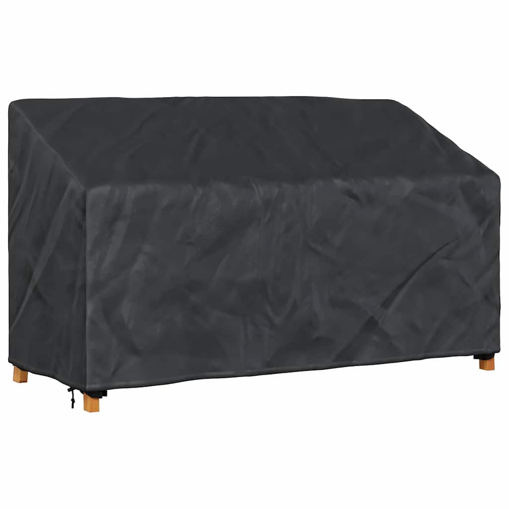 Garden Bench Cover Black 165 x 70 x 65 / 94 cm 420D fabric