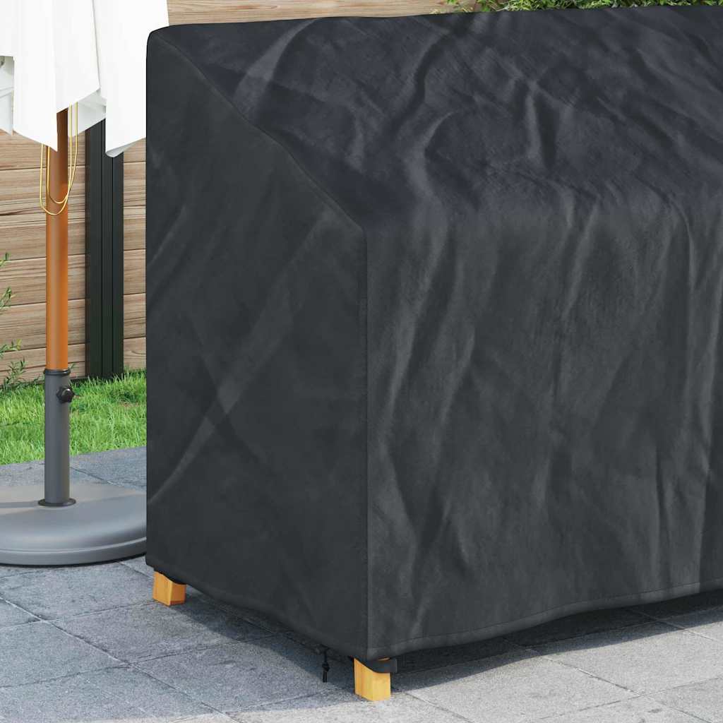Garden Bench Cover Black 165 x 70 x 65 / 94 cm 600D fabric