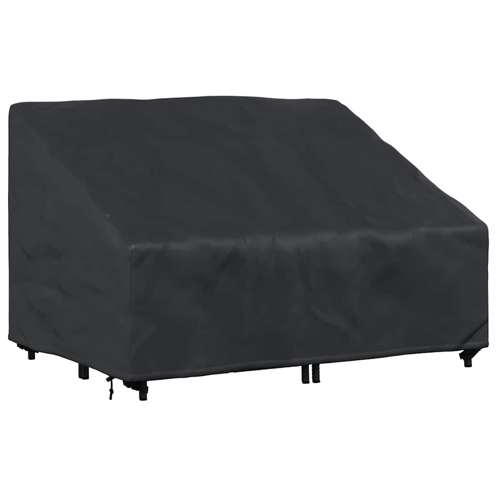 Garden Bench Cover Black 130 x 95 x 40 / 80 cm 210D fabric