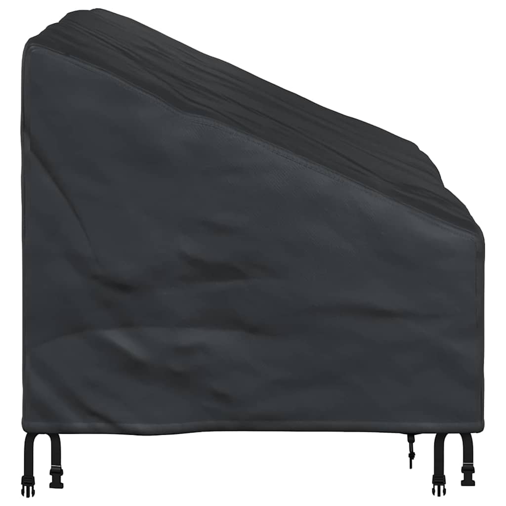 Garden Bench Cover Black 130 x 95 x 40 / 80 cm 210D fabric