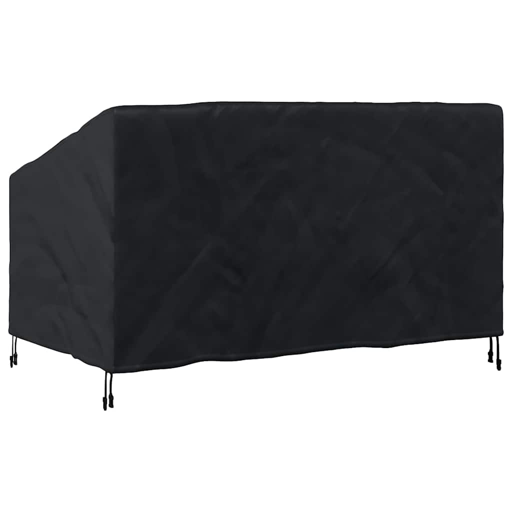 Garden Bench Cover Black 160 x 100 x 61 / 89 cm 420D fabric