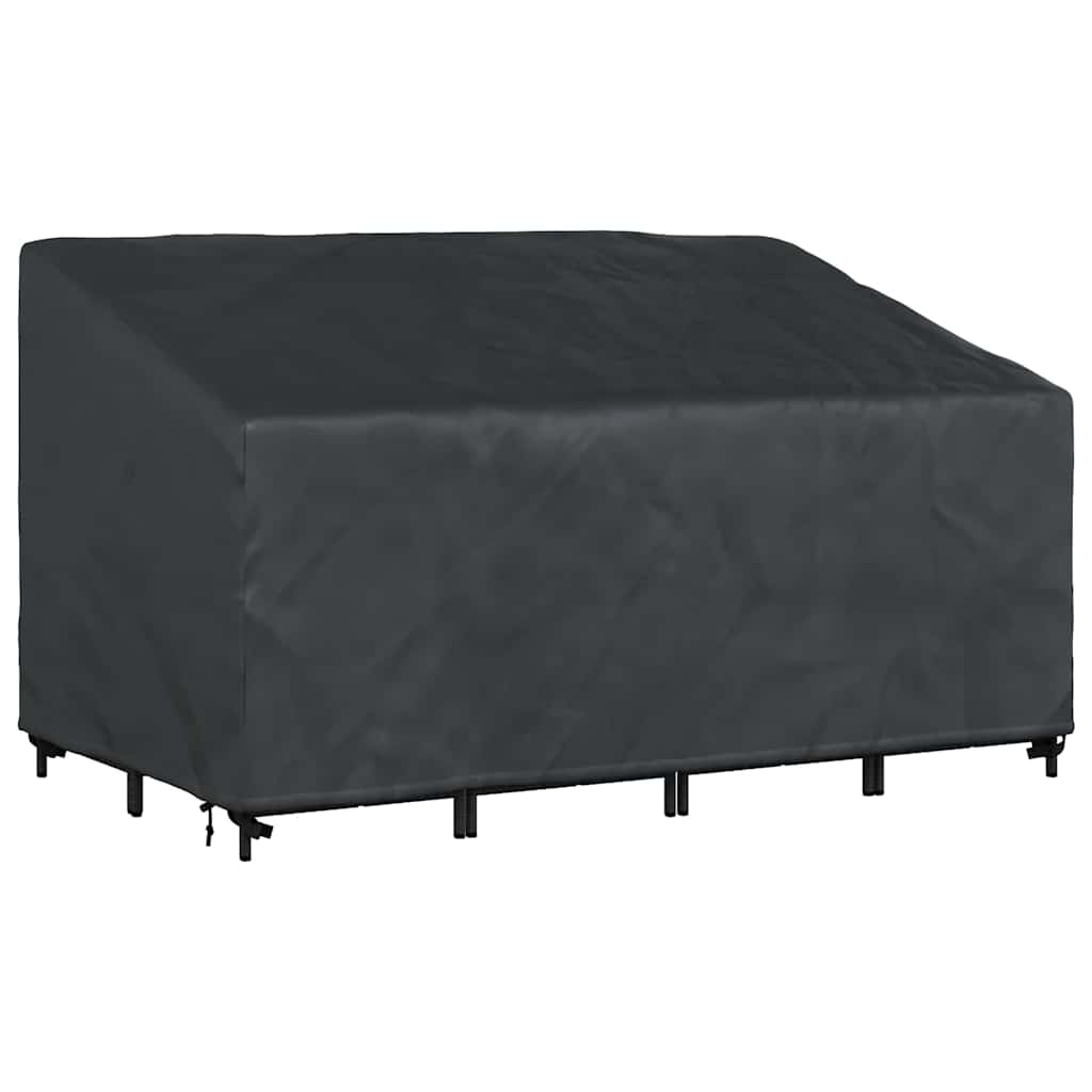 Garden Bench Cover Black 160 x 100 x 61 / 89 cm 600D fabric