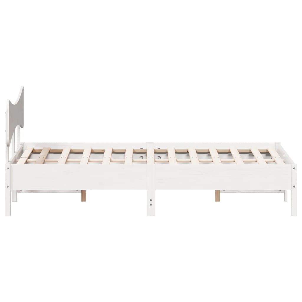 Bed Frame without Mattress White 160x200 cm Solid Wood Pine