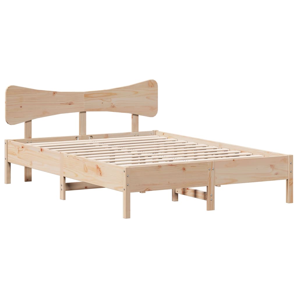 Bed Frame without Mattress 120x200 cm Solid Wood Pine