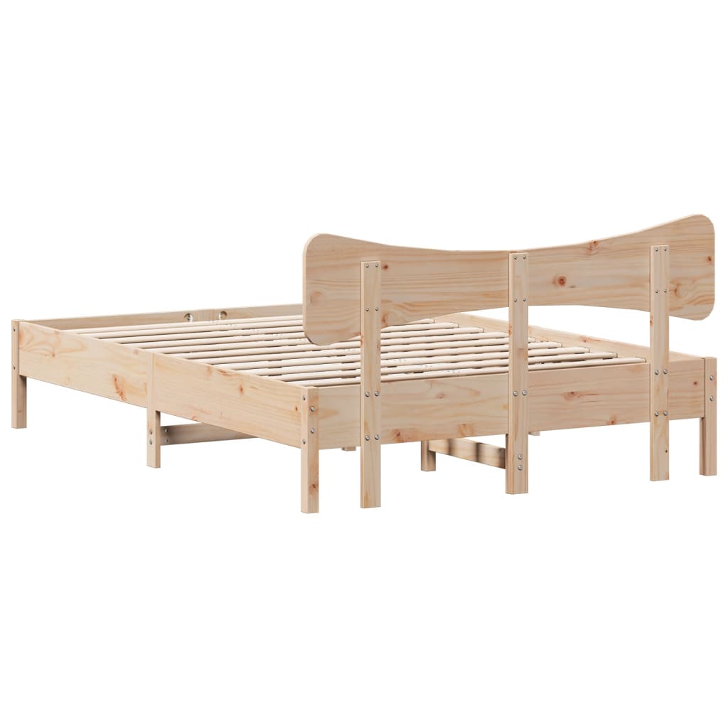 Bed Frame without Mattress 120x200 cm Solid Wood Pine