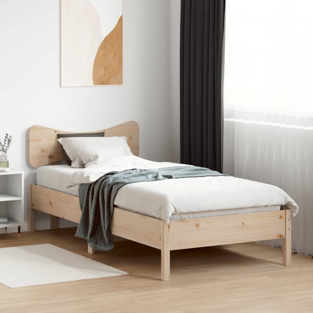 Bed Frame without Mattress 100x200 cm Solid Wood Pine