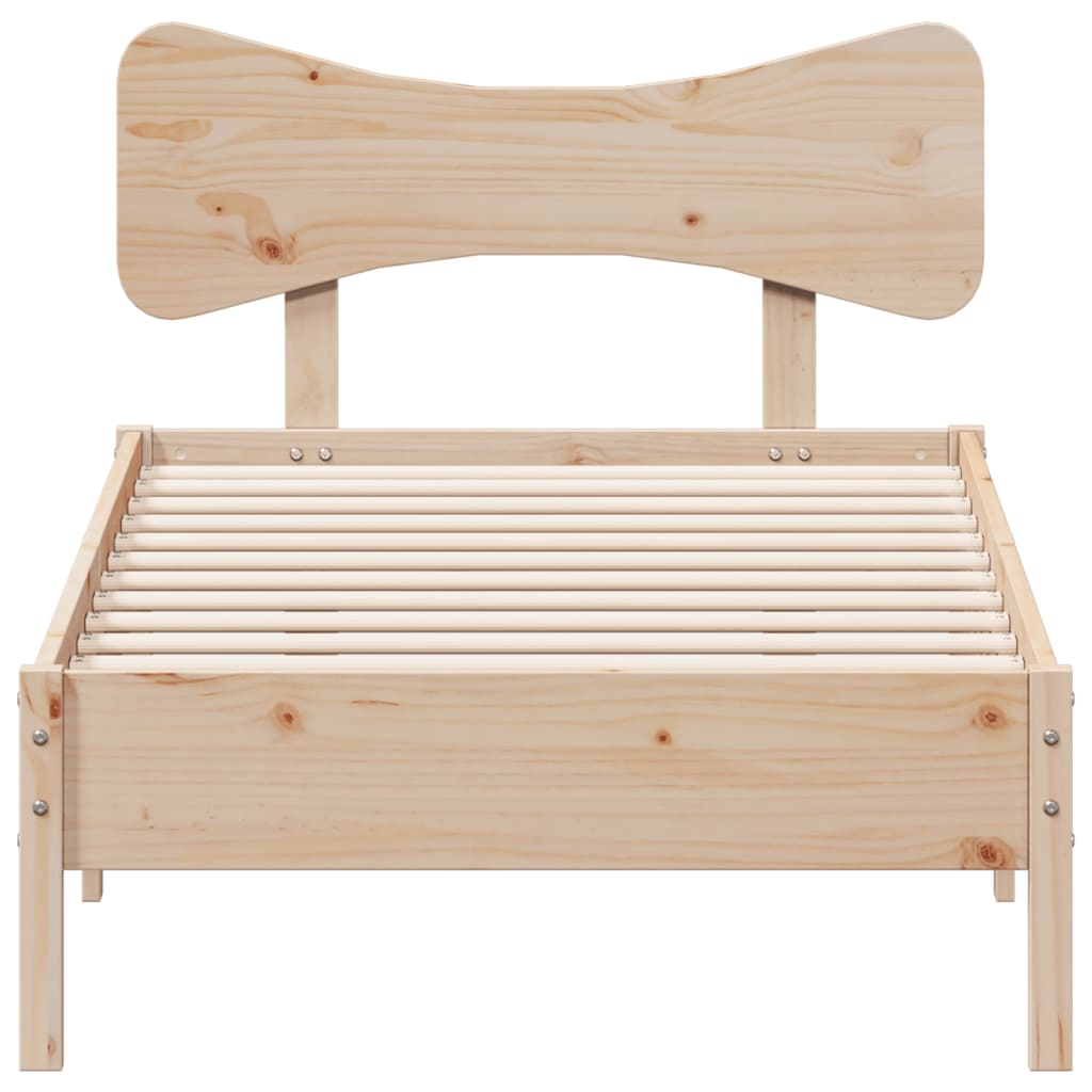 Bed Frame without Mattress 90x200 cm Solid Wood Pine