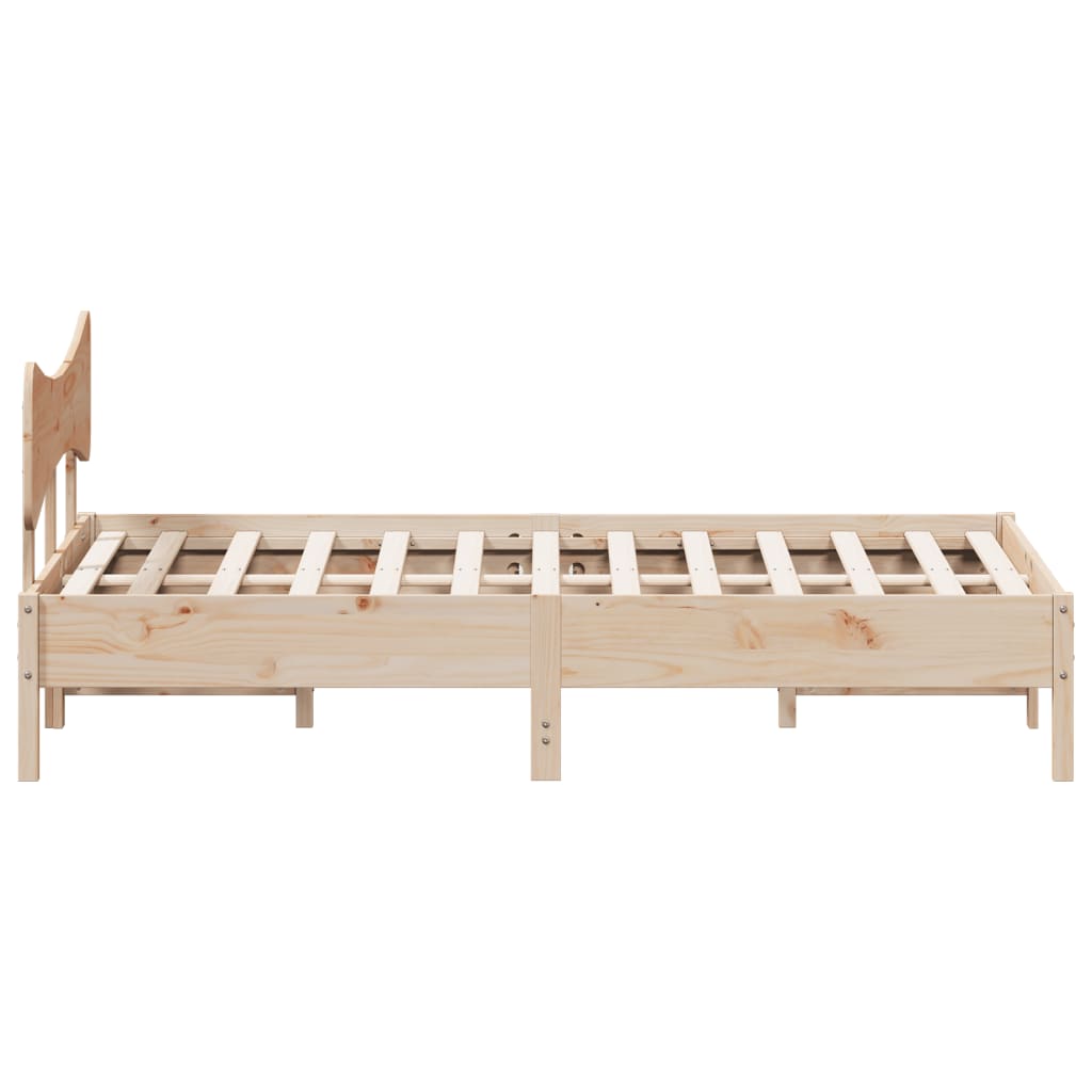 Bed Frame without Mattress 135x190 cm Double Solid Wood Pine