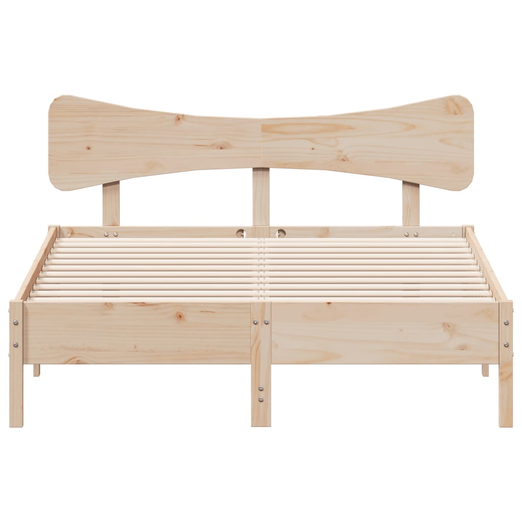 Bed Frame without Mattress 120x190 cm Small Double Solid Wood Pine