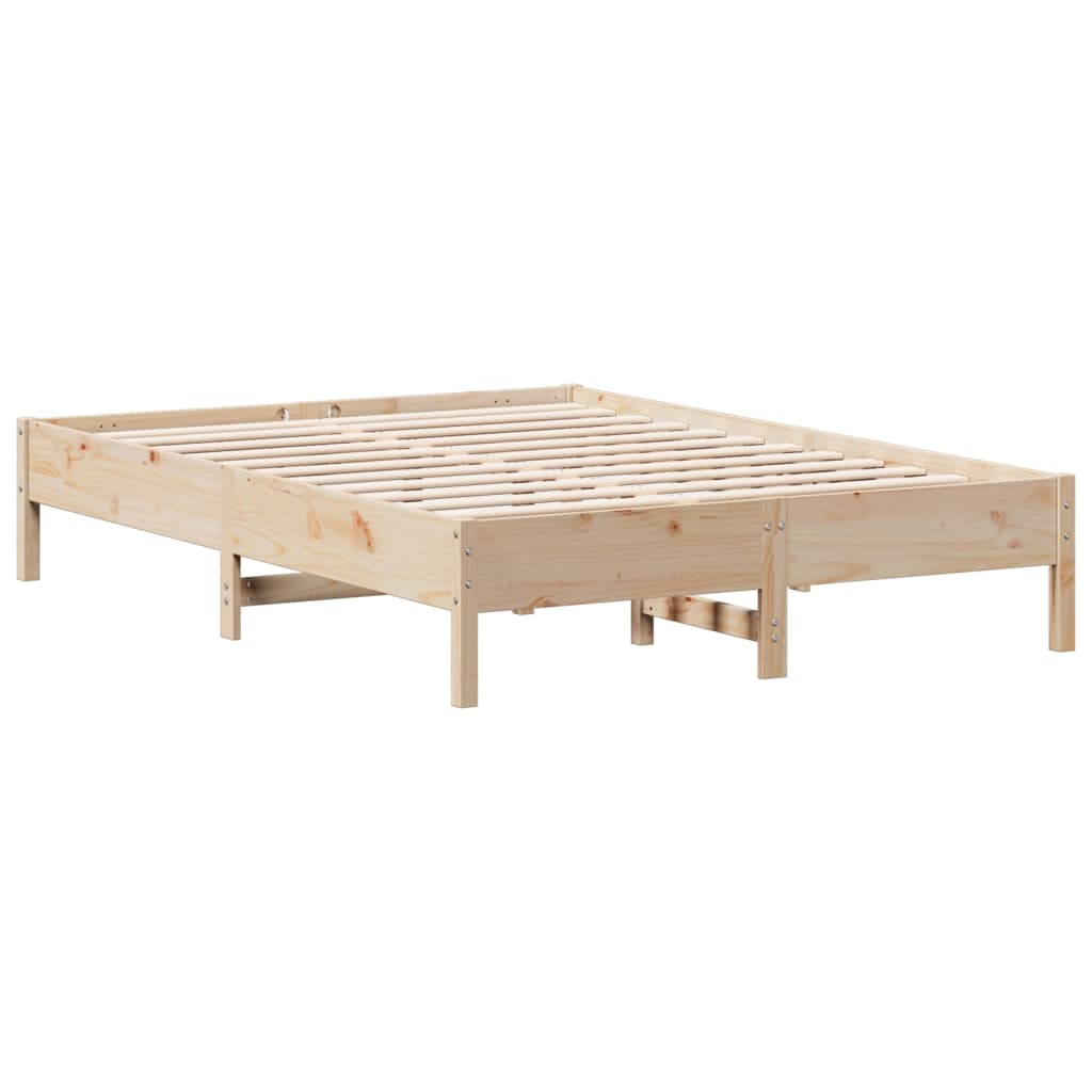 Bed Frame without Mattress 120x190 cm Small Double Solid Wood Pine