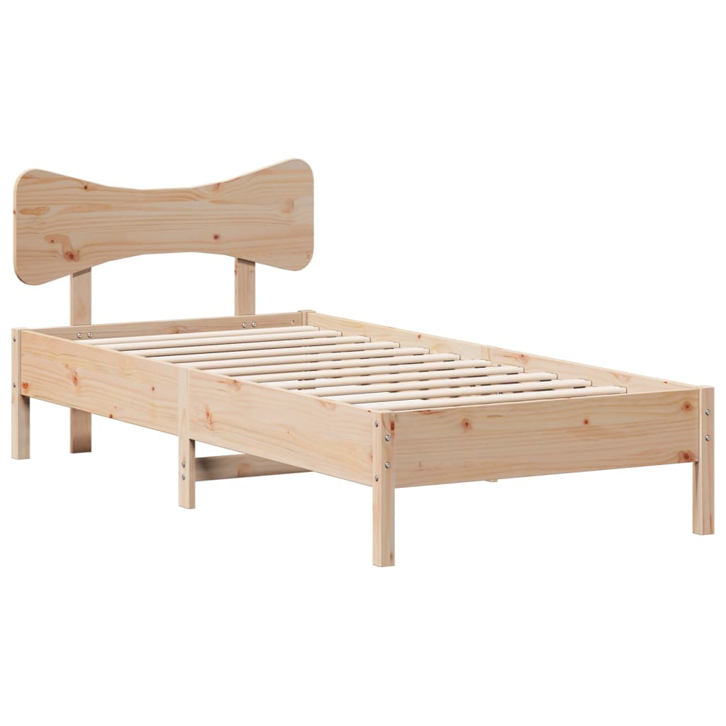 Bed Frame without Mattress 75x190 cm Small Single Solid Wood Pine