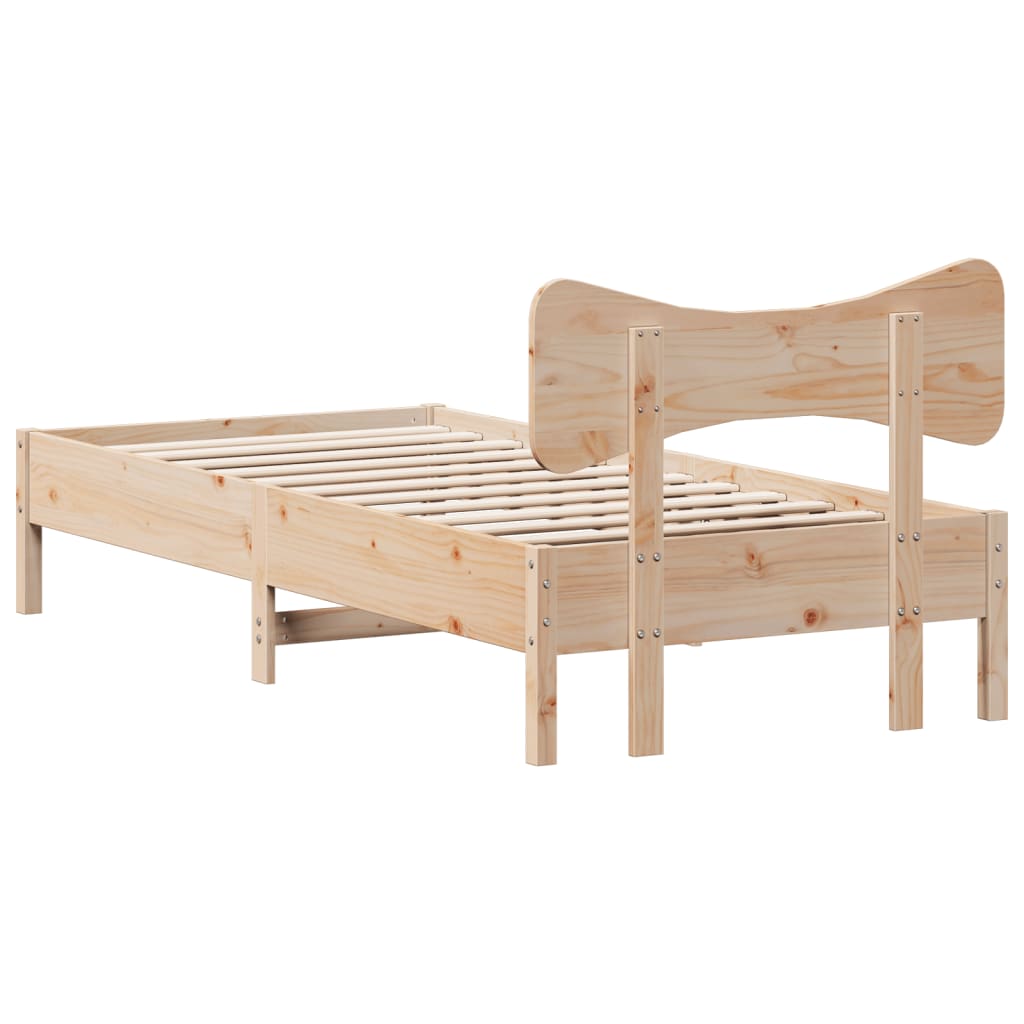 Bed Frame without Mattress 75x190 cm Small Single Solid Wood Pine