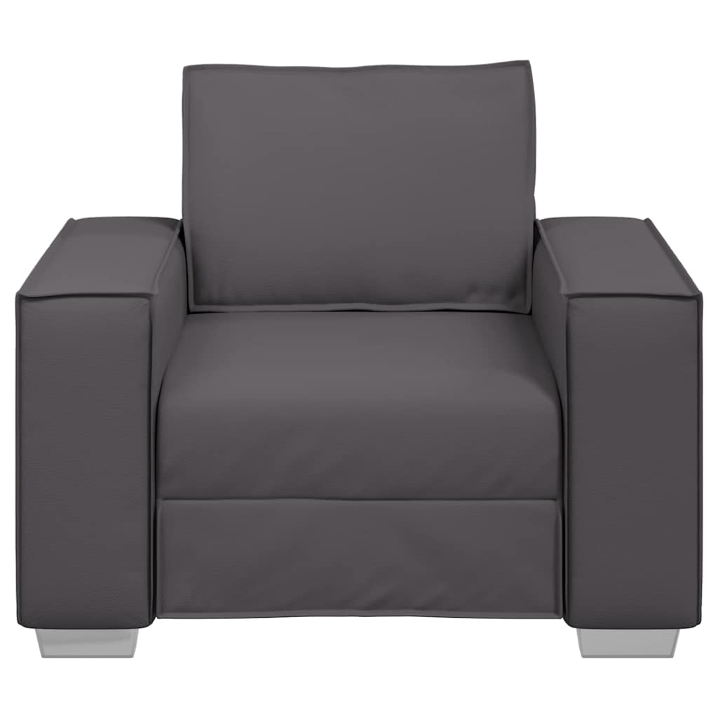 Sofa Chair with Cushion Grey 99 x 78 x 84 cm Artificial Leather