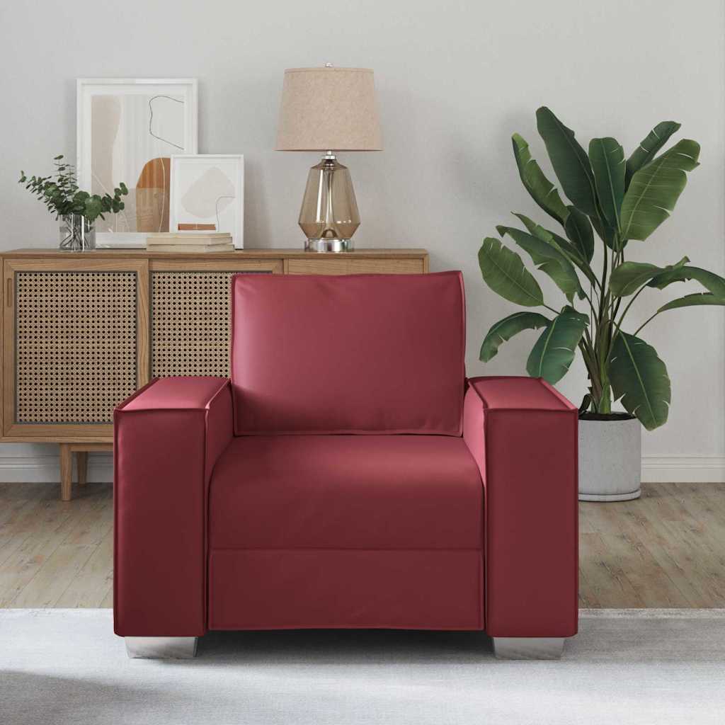 Sofa Chair Wine red 99 x 78 x 84 cm Artificial Leather