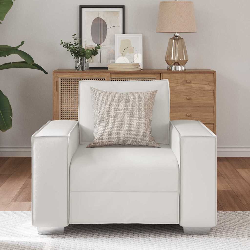 Sofa Chair White 99 x 78 x 84 cm Artificial Leather