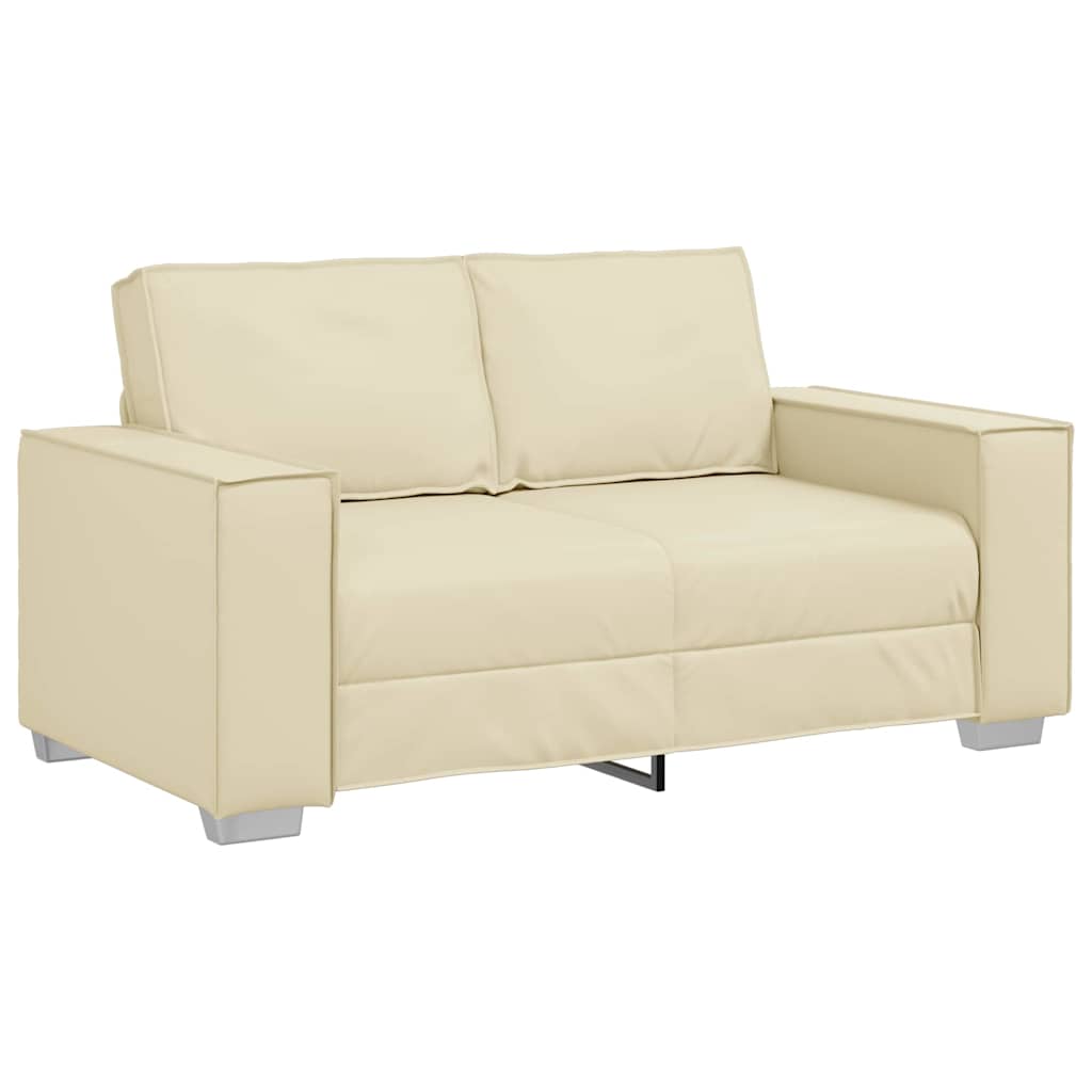 Sofa Chair Cream 160 x 78 x 84 cm Artificial Leather