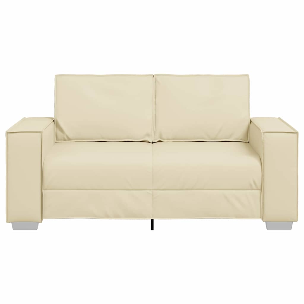 Sofa Chair Cream 160 x 78 x 84 cm Artificial Leather