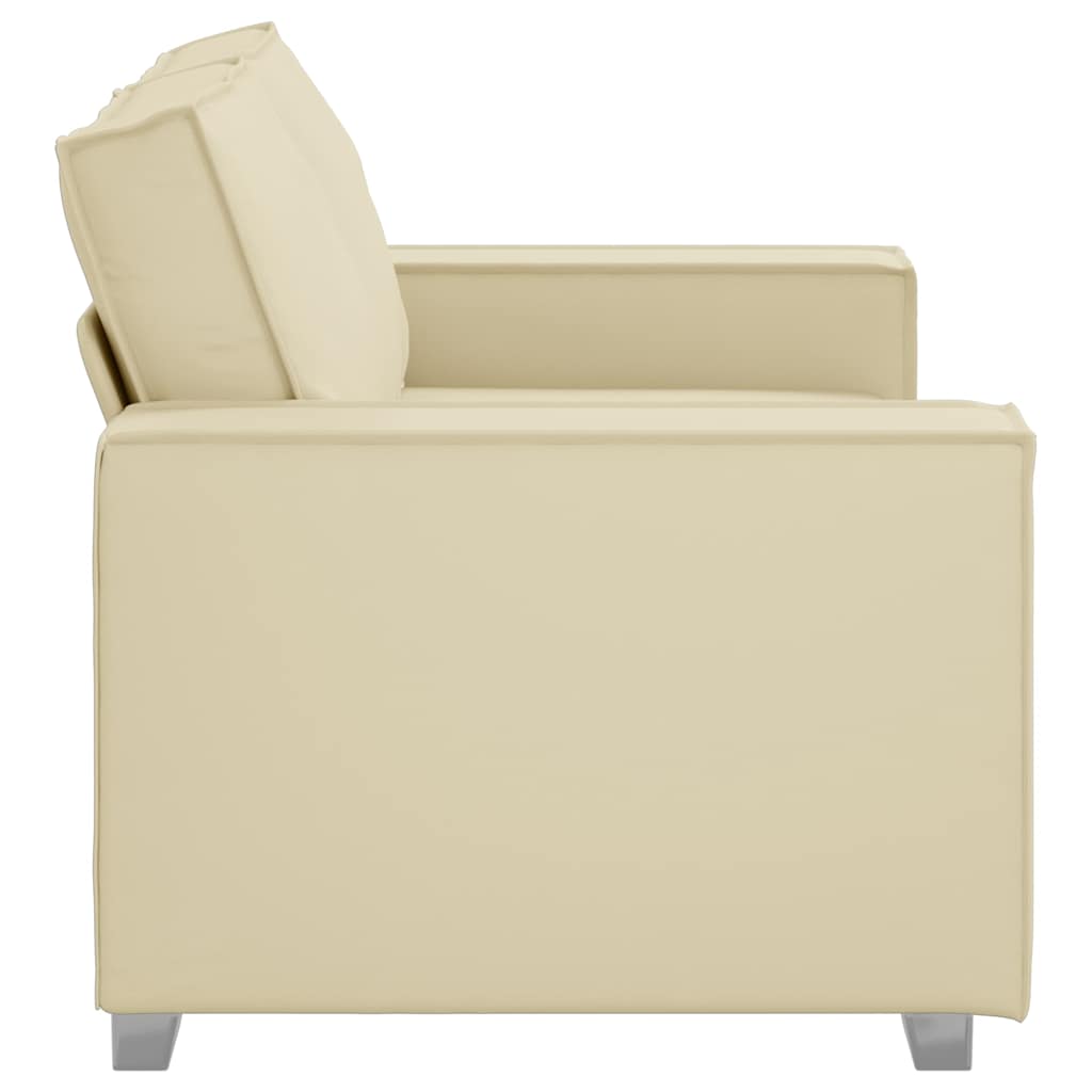 Sofa Chair Cream 160 x 78 x 84 cm Artificial Leather