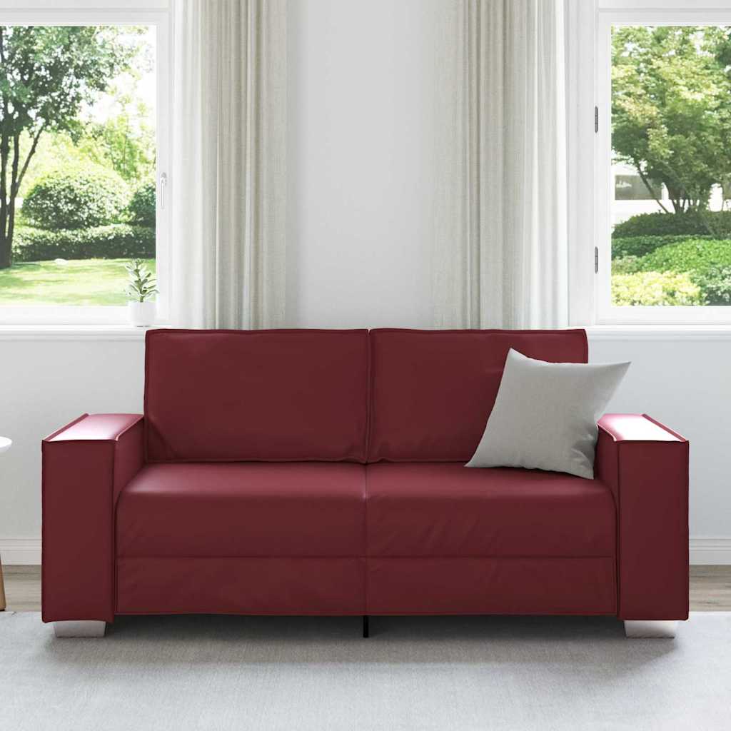 Sofa Chair Wine Red 180 x 78 x 84 cm Artificial Leather