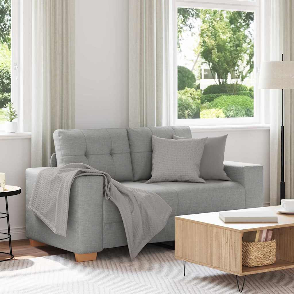 Loveseat Sofa with Cushion Cloud Grey Fabric