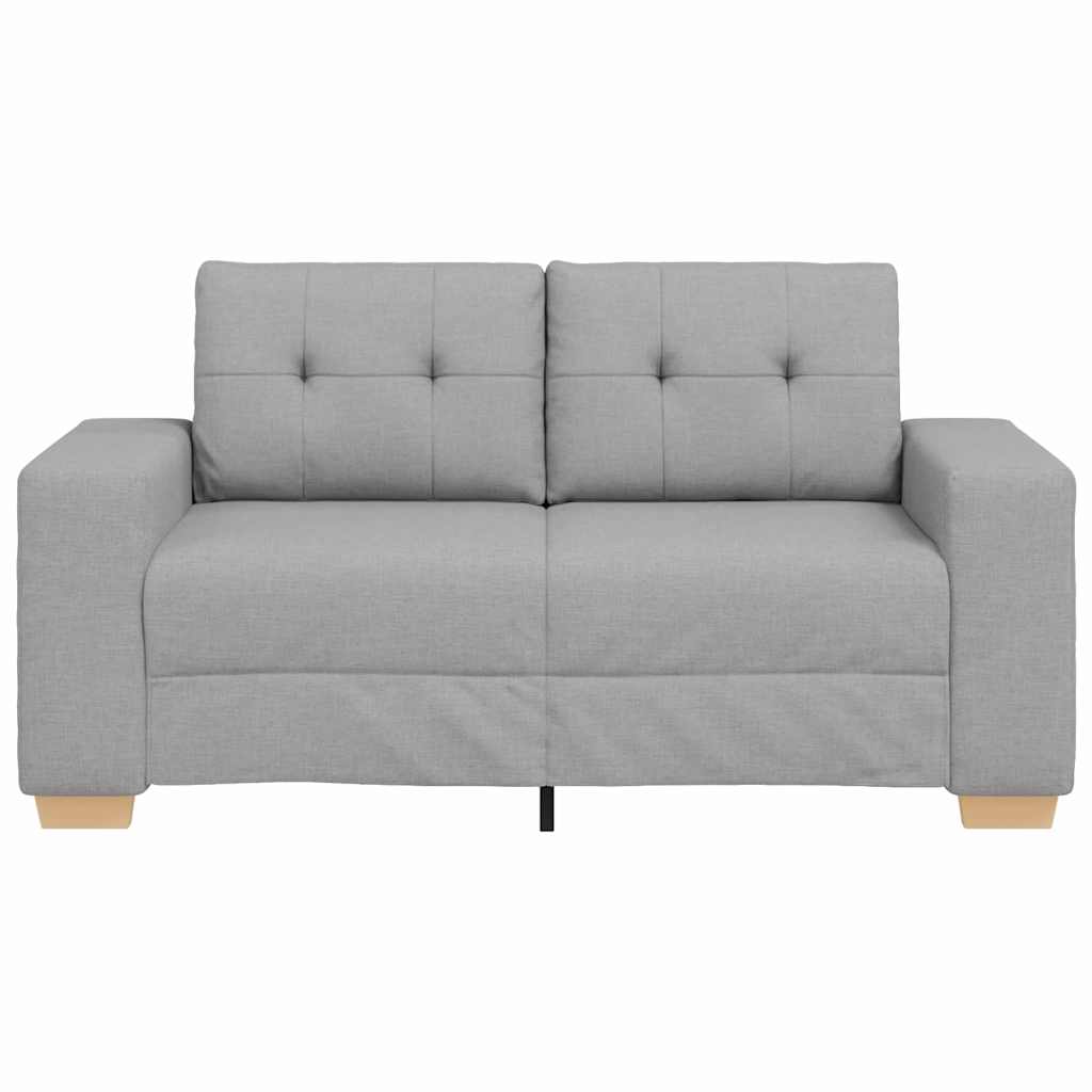 Loveseat Sofa with Cushion Cloud Grey Fabric