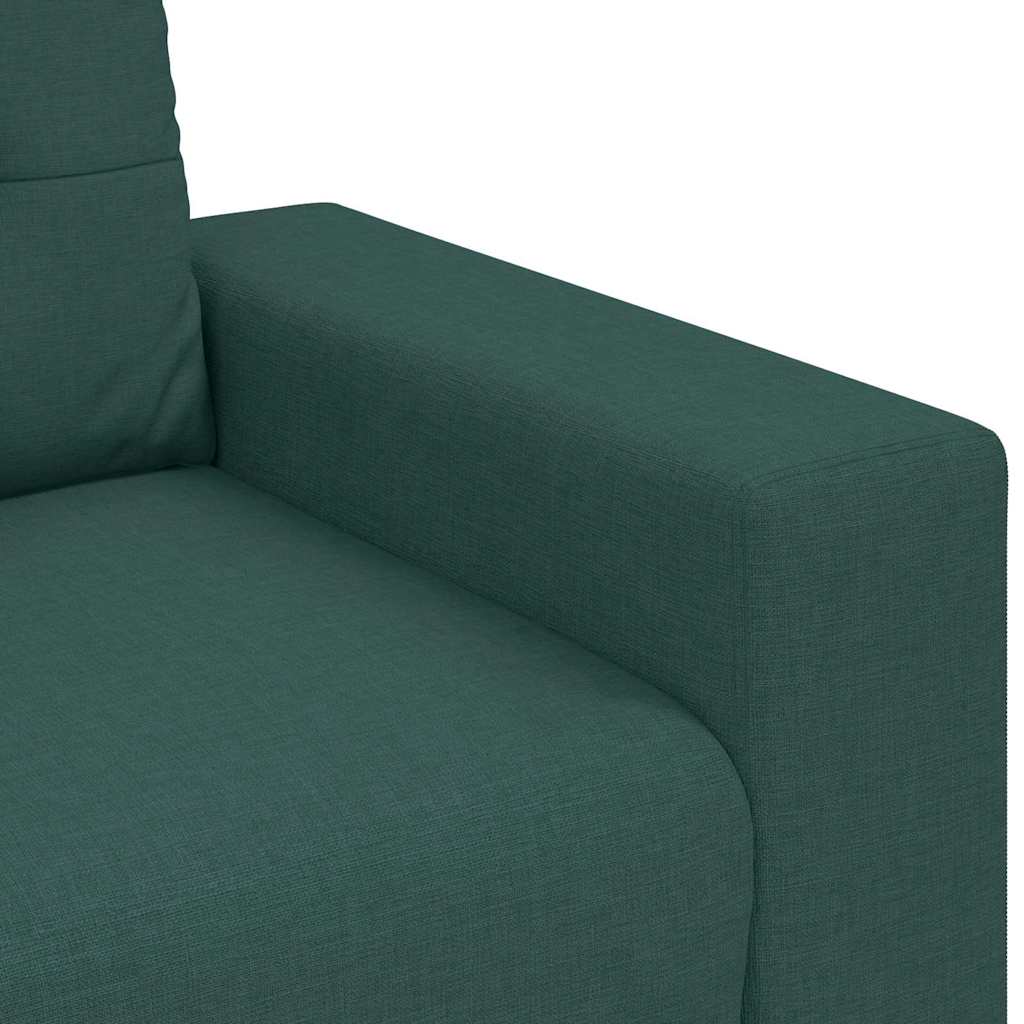 Loveseat Sofa with Cushion Dark green Fabric