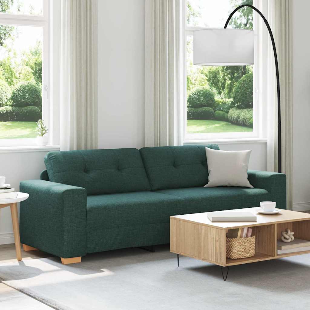 Loveseat Sofa with Cushion Dark green Fabric