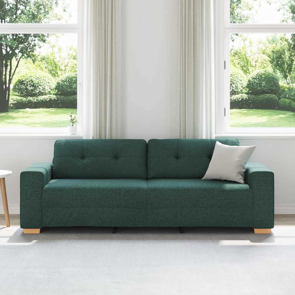 Loveseat Sofa with Cushion Dark green Fabric