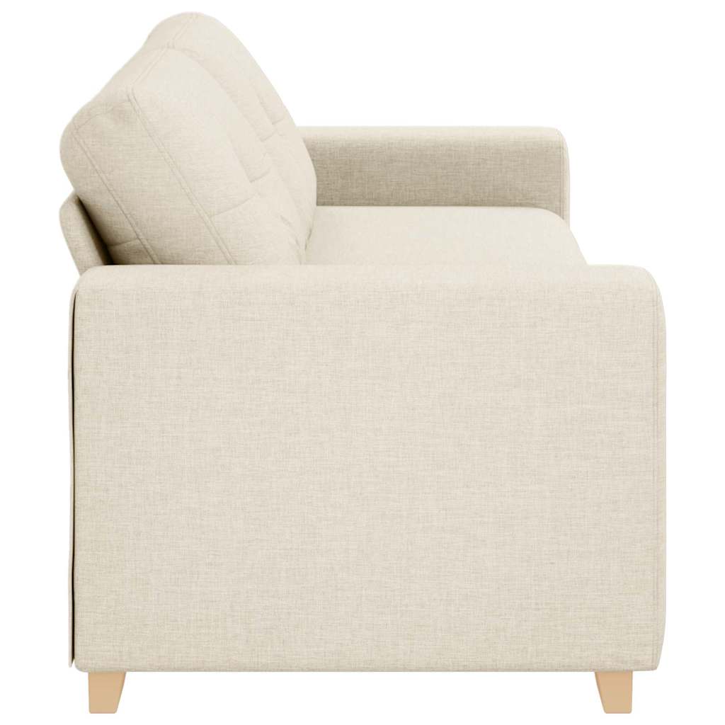 Sofa with Cushion with Pillow Beige 220 x 78 x 84 cm Linen