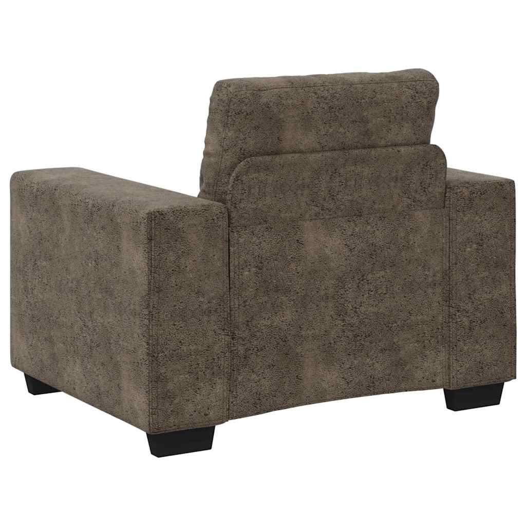 Sofa Chair with Cushion Dark grey Faux leather