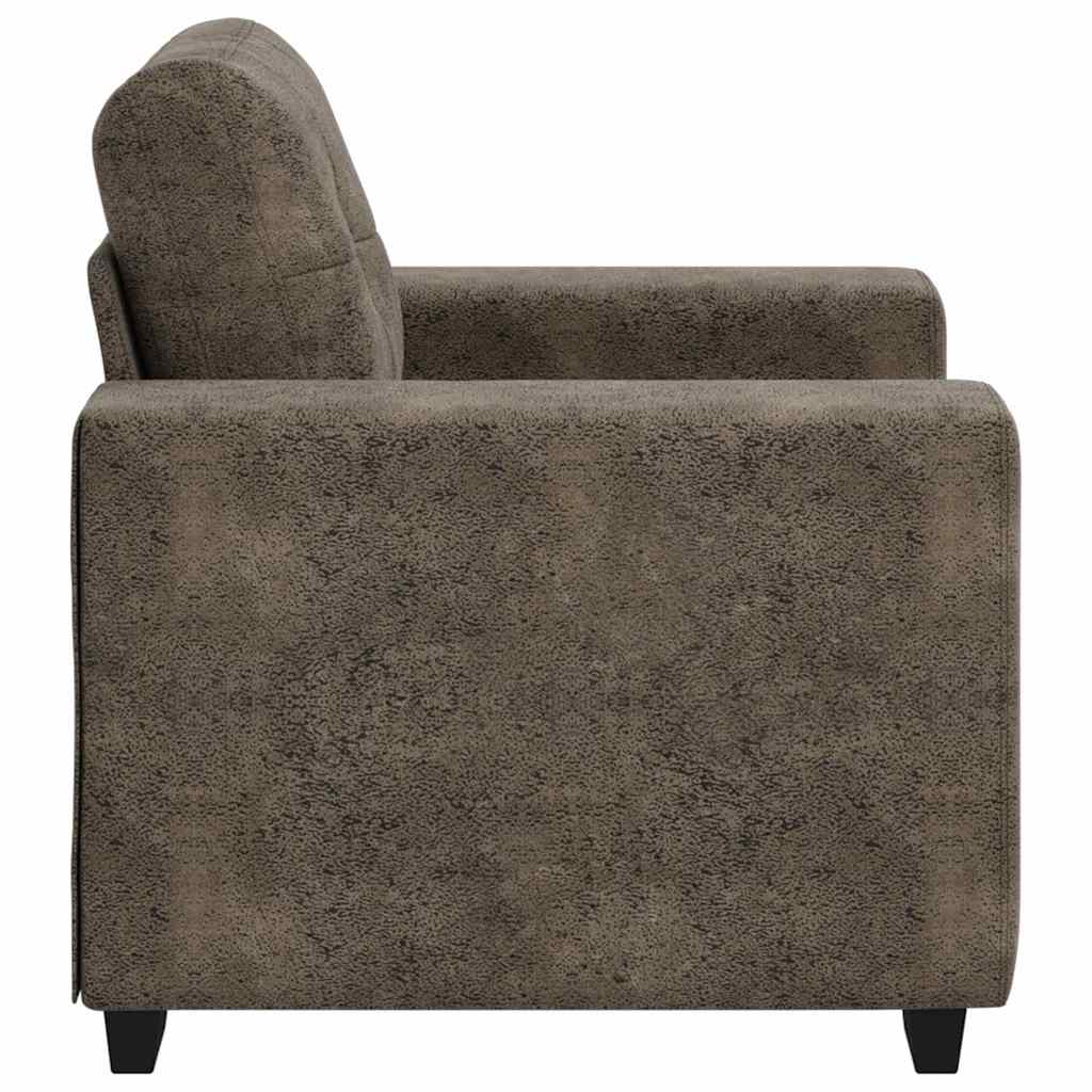 Sofa Chair with Cushion Dark grey Faux leather