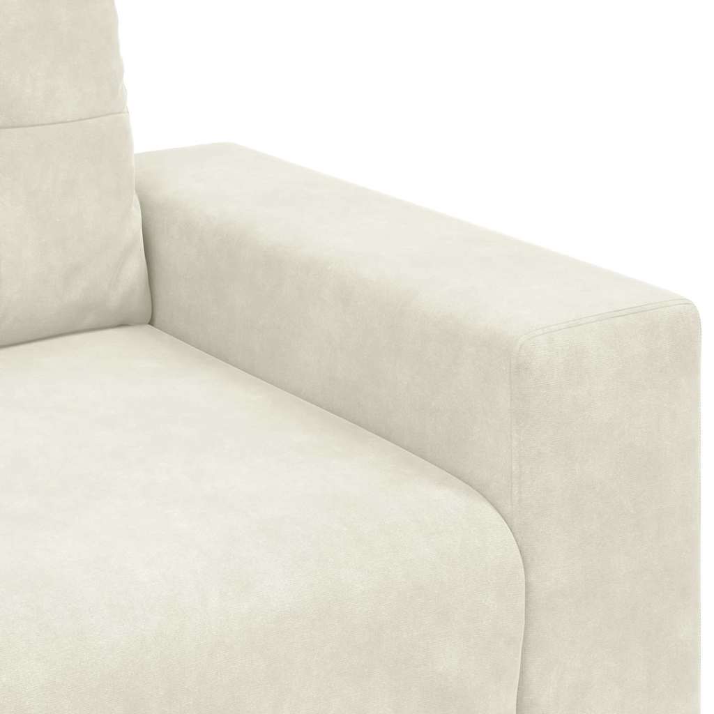 | Loveseat Sofa | with Cushion Cream Velvet