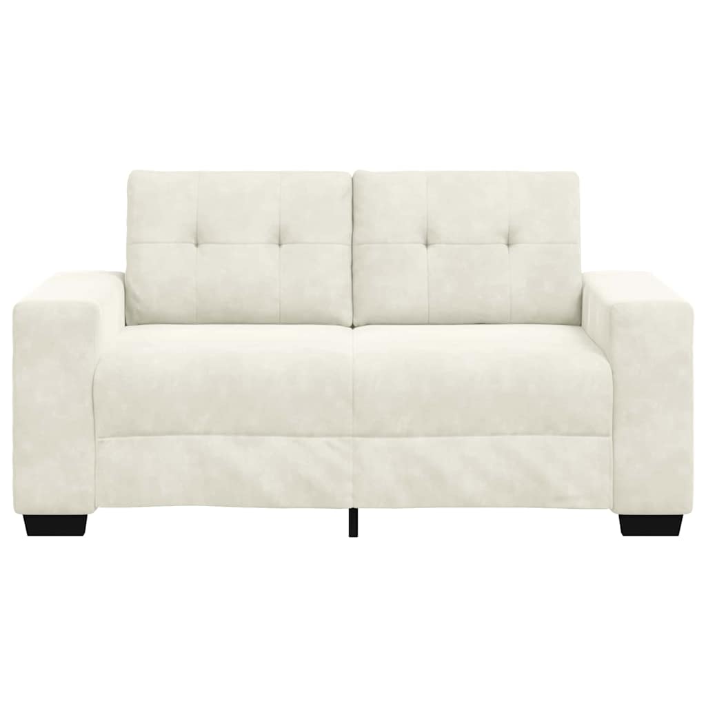 | Loveseat Sofa | with Cushion Cream Velvet