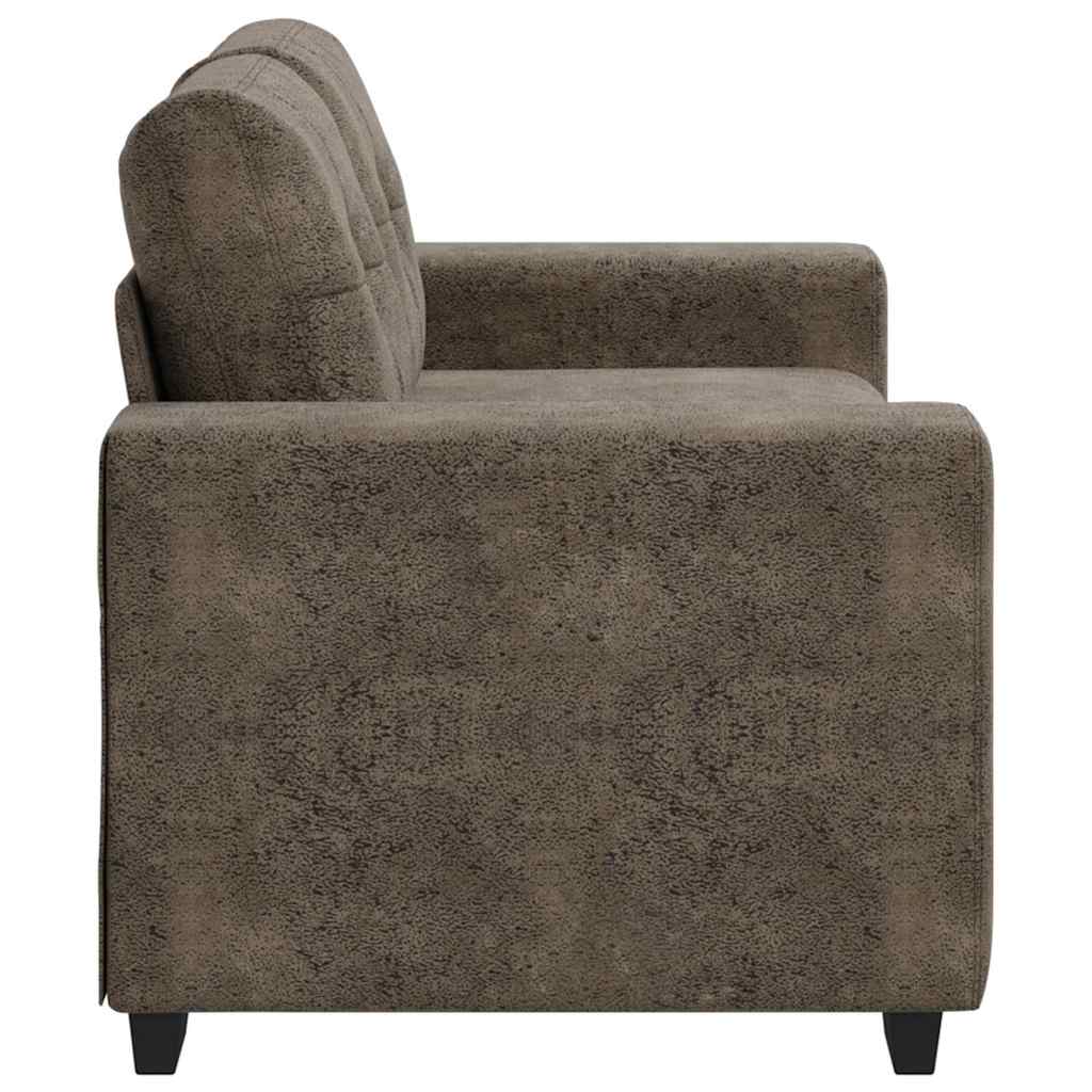 Loveseat Sofa with Cushion Dark grey Faux leather