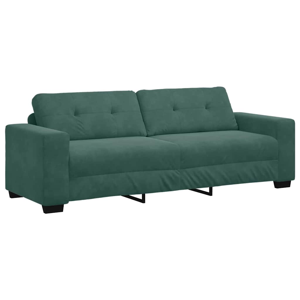 Sofa with Cushion Dark green Velvet