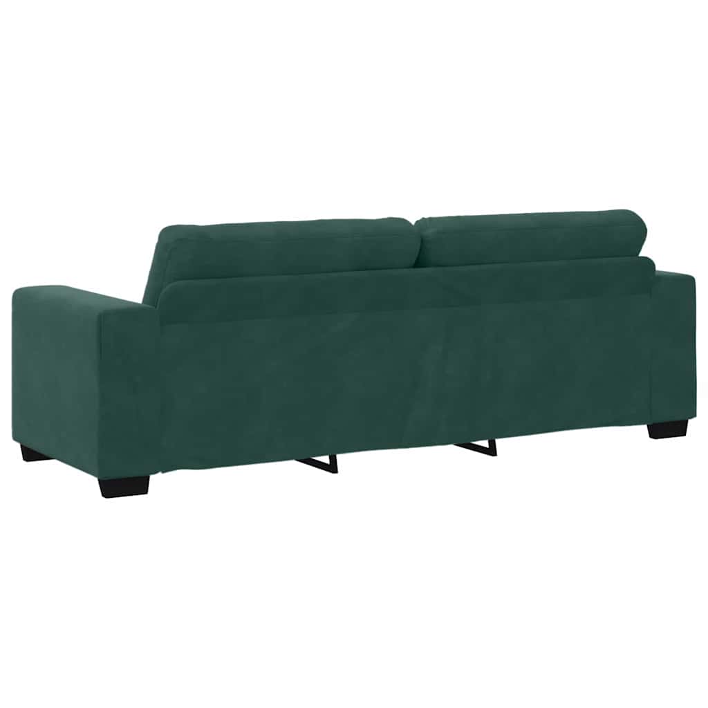 Sofa with Cushion Dark green Velvet