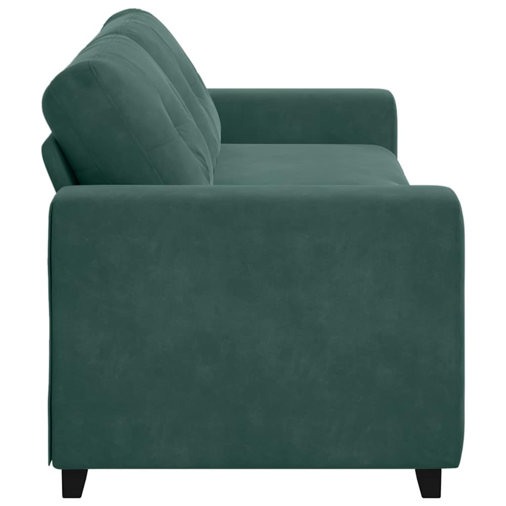 Sofa with Cushion Dark green Velvet