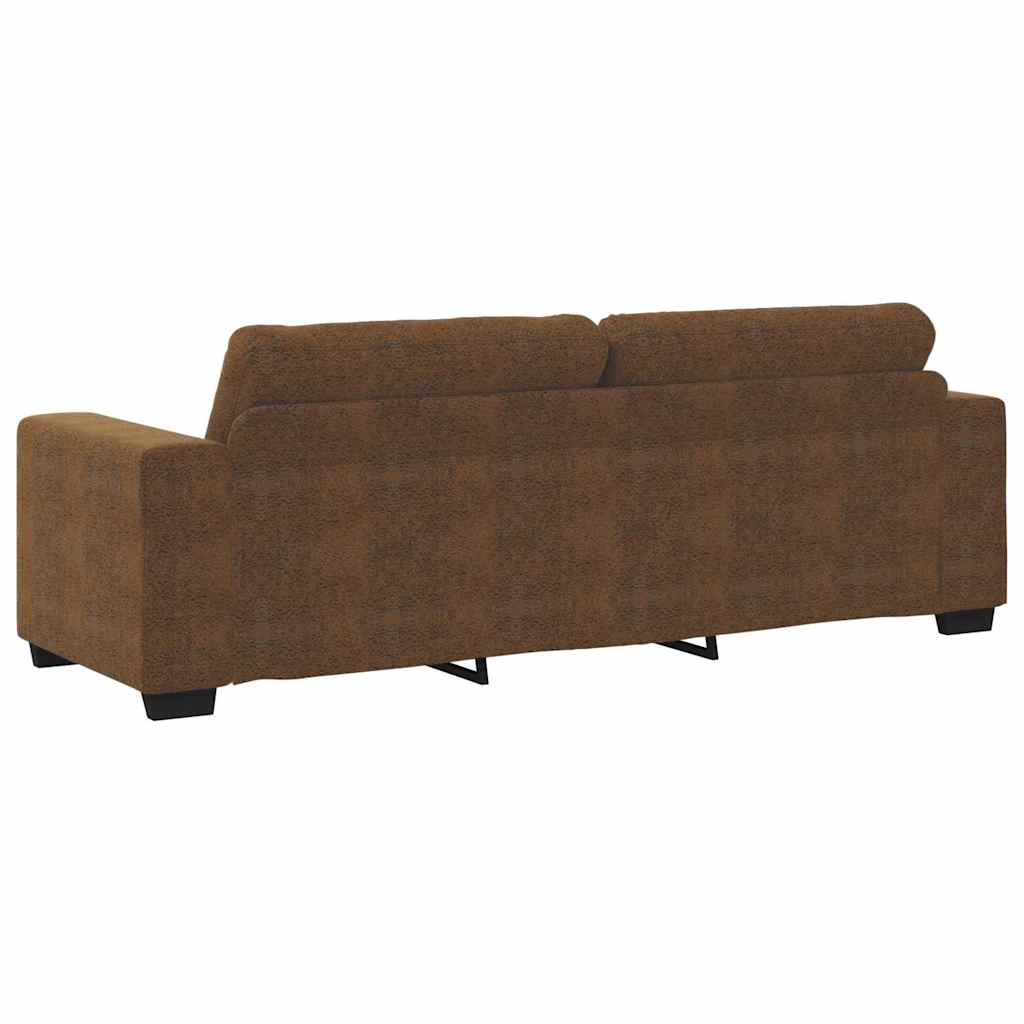 Sofa with Cushion Brown [Faux leather and Wood]