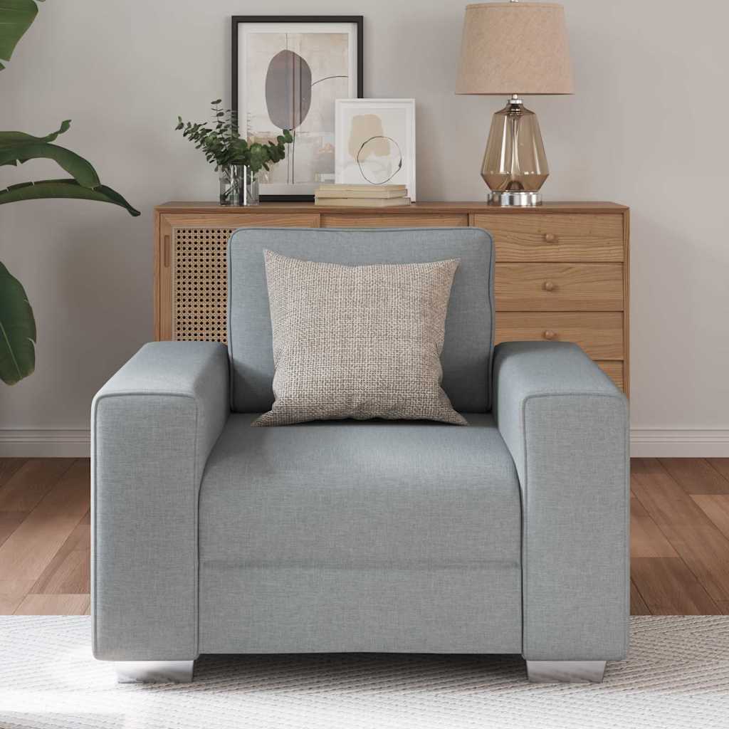 Sofa with Cushion Light grey 100 x 77 x 82 cm Fabric